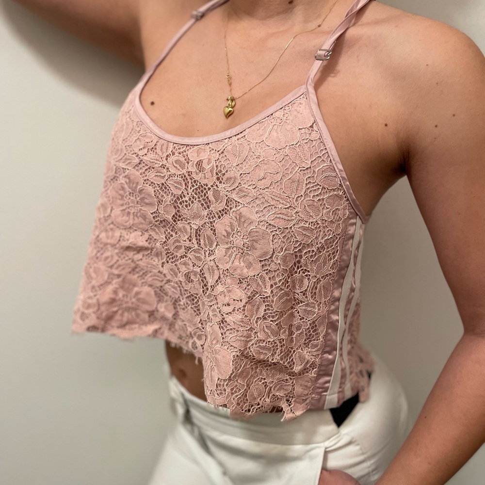 Blush Lace Camisole Top